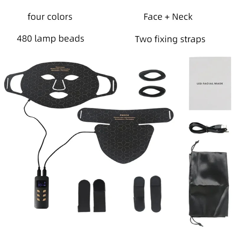HanaWell Pro LED Face Therapy Mask – 4-Color Photon Treatment”
