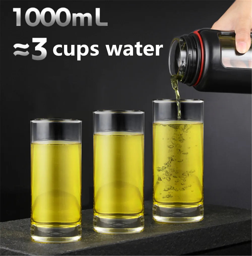Glass Bottle Water Bottle 1000Ml Glass Water Bottle Thermos Glass Flask Sport Glass Bottles Bike Cup Double Bottom Glass Thermos