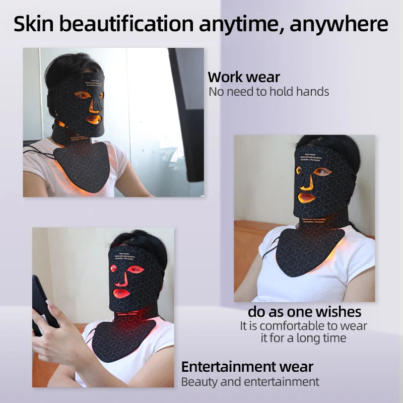 HanaWell Pro LED Face Therapy Mask – 4-Color Photon Treatment”