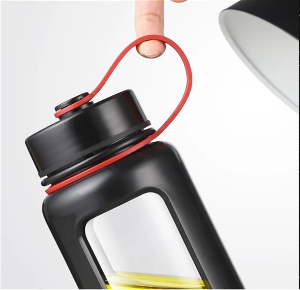 Glass Bottle Water Bottle 1000Ml Glass Water Bottle Thermos Glass Flask Sport Glass Bottles Bike Cup Double Bottom Glass Thermos