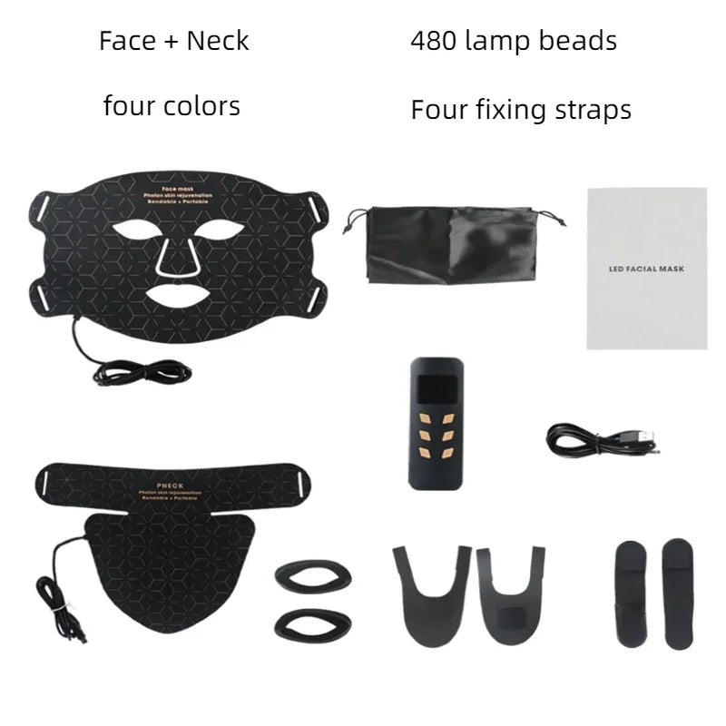 HanaWell Pro LED Face Therapy Mask – 4-Color Photon Treatment”